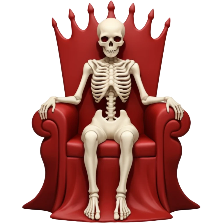 Abstract throne formed from intertwined human silhouettes, erotic horror emoji