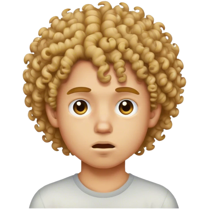 bad smelled curly boy emoji
