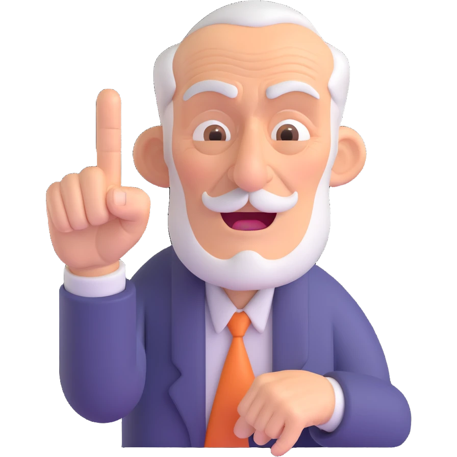 old man wagging his finger emoji