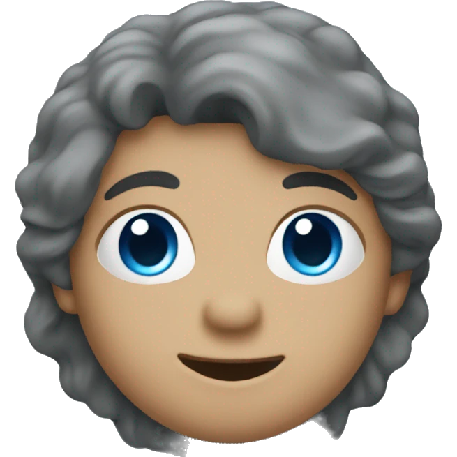 Blizzard-blue color heart emoji