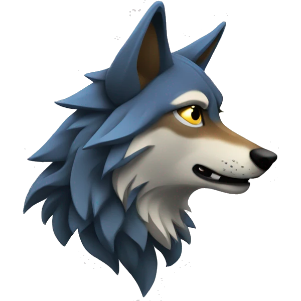Wolf with hypno spiral emoji
