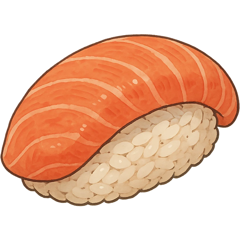 sushi, ghibli style emoji