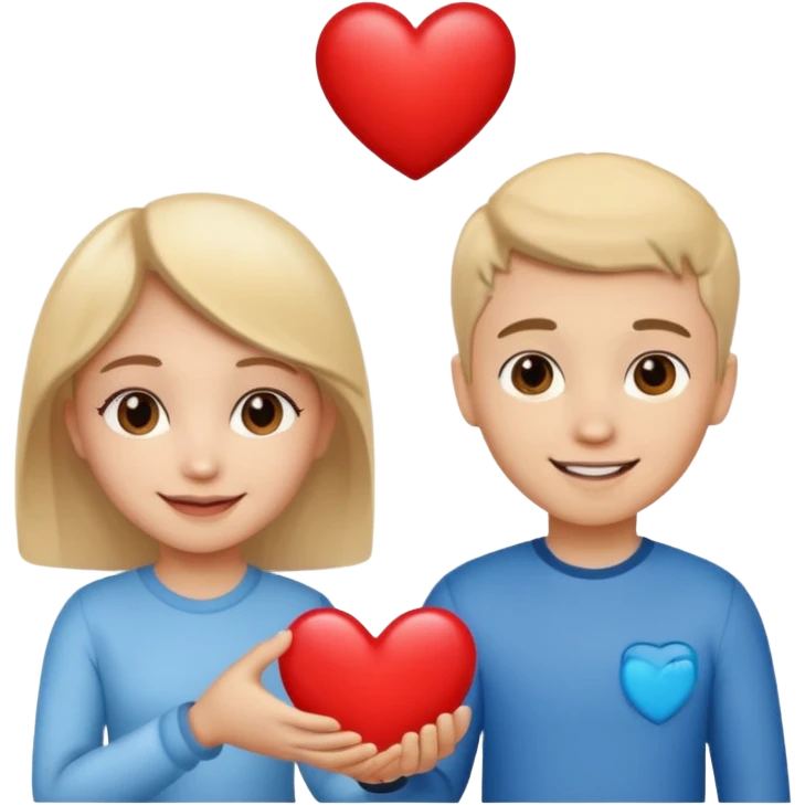 Combine 🧒🏻👧🏻❤️ emoji