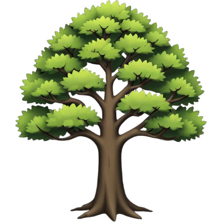 Boison tree in black emoji