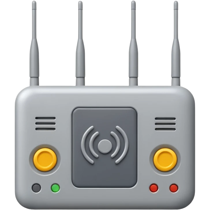 a real, highly realistic modem with antennas emoji