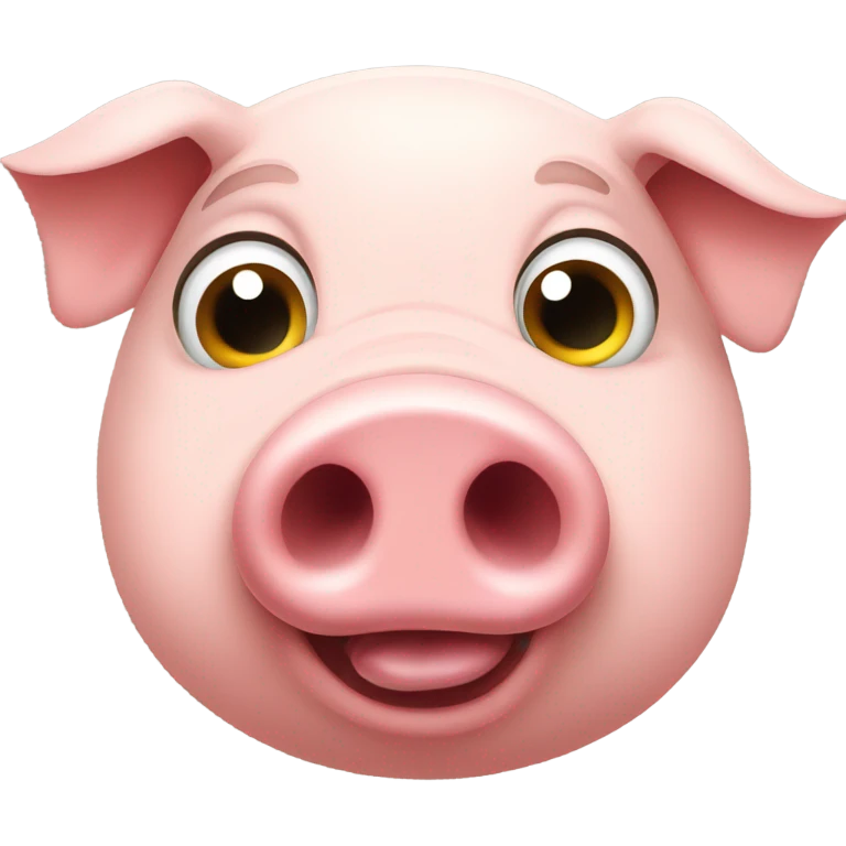 pig rolling his eyes emoji
