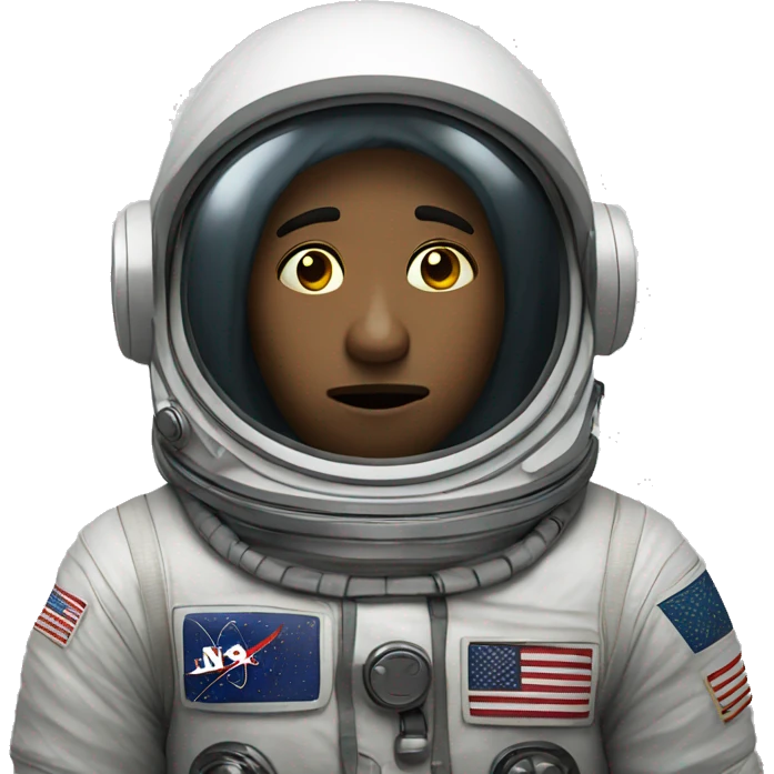 Desperate astronaut emoji