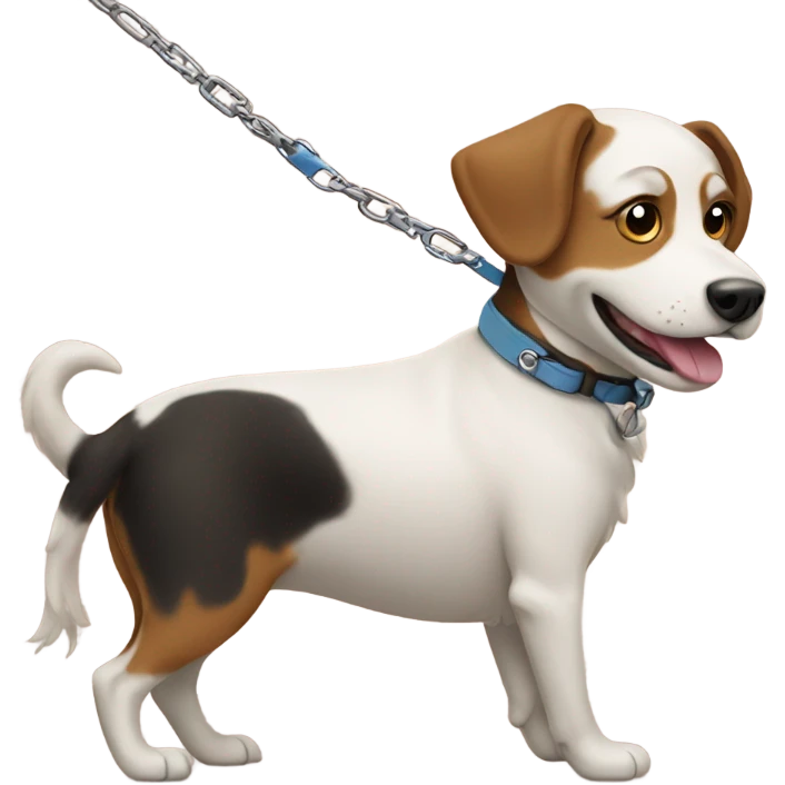 Dog on leash emoji