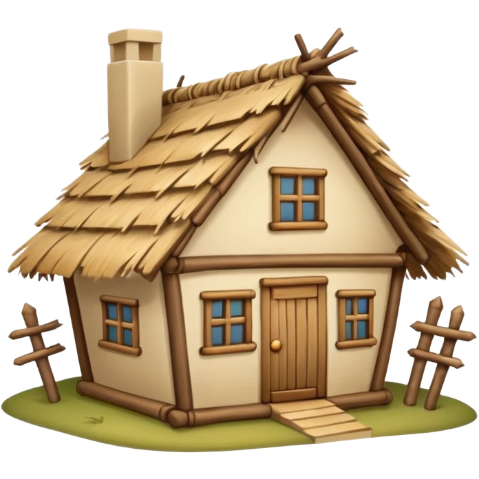cute house made of sticks emoji