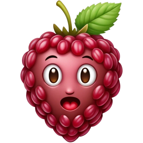 Frambuesa bañada en chocolate emoji
