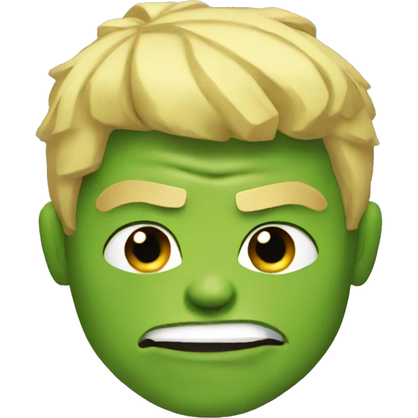 hulk with blond hair and a nose ring emoji