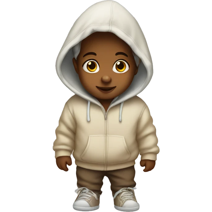 Baby wearing a hoodie  emoji