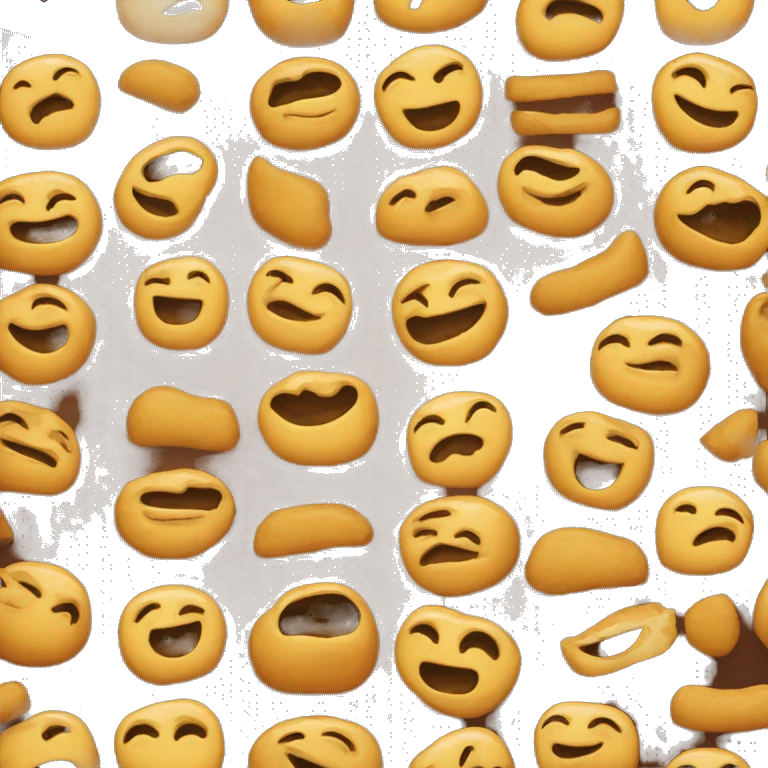 Put laughing eyes and mouth on real jaggery image emoji