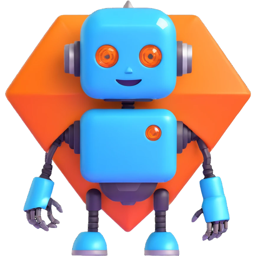 smiling robot and a large blue diamond with metallic shine emoji