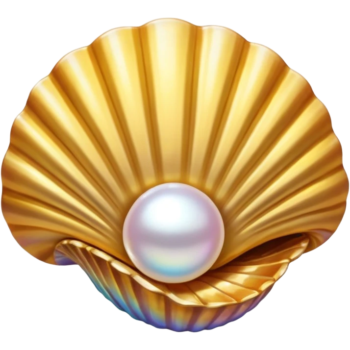 OpenSea gold shell with pearl emoji