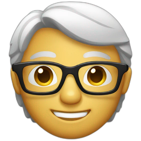 Geek brun lunettes emoji