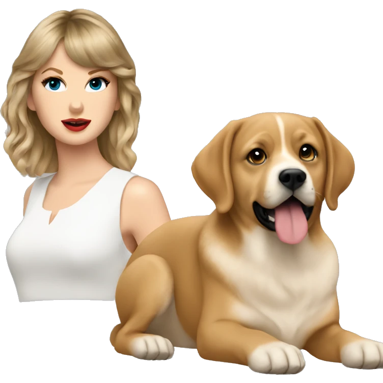 Taylor Swift with a dog emoji
