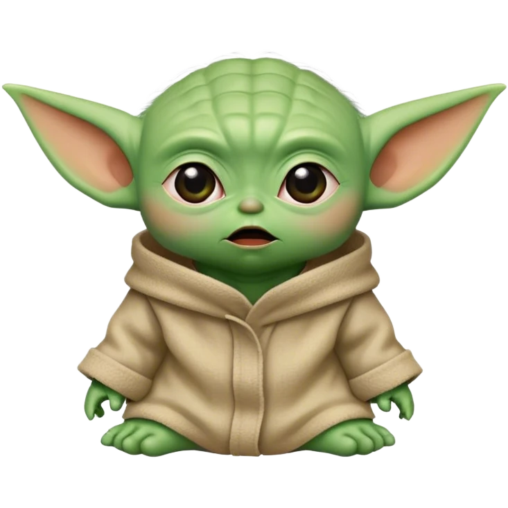 baby yoda shocked face emoji