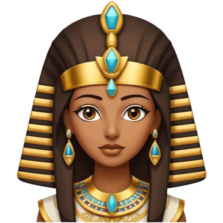 Egyptian woman with pharaoh headdress emoji