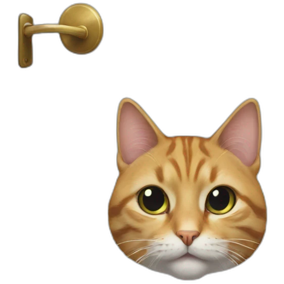 Cat on door emoji