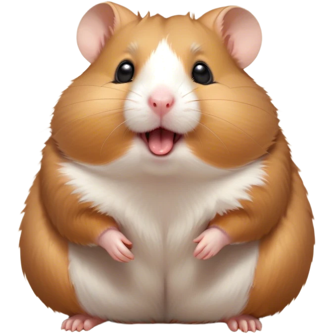 Cinematic Cute Yawning Brown Hamster Portrait Emoji, Head tilted slightly with a dramatic, wide-open yawn, showcasing a smooth, rich brown coat with tiny droopy ears, round dark eyes barely open in drowsy contentment, Simplified yet irresistibly adorable features, highly detailed, glowing with a soft, cozy glow, high shine, relaxed yet expressive, stylized with a touch of whimsy, bright and endearing, soft glowing outline, capturing the essence of a sleepy yet affectionate hamster, so drowsy it feels like it could stretch out of the screen and curl up for a nap! emoji