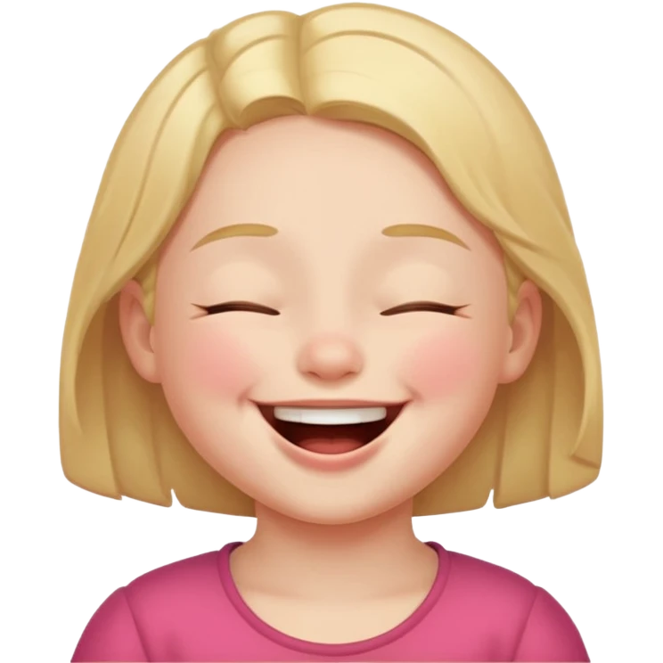 child laughing with closed eyes emoji