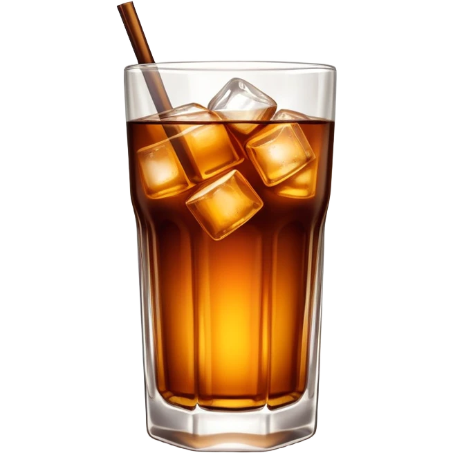 South African brandy and coke, in a straight hi-ball glass, no lemon emoji