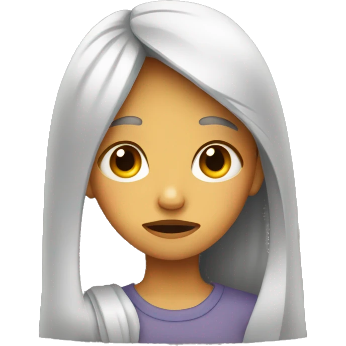 sad girl emoji