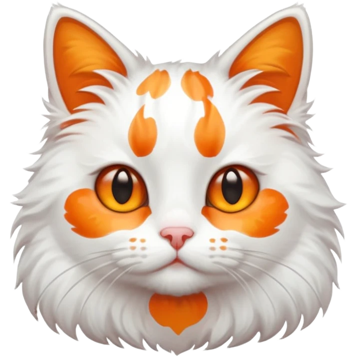 gato blanco con manchas naranjas aesthetic emoji