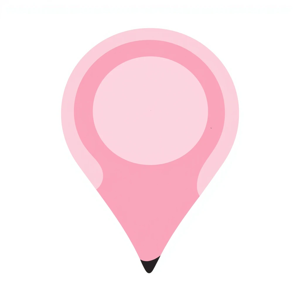 pink location pin emoji