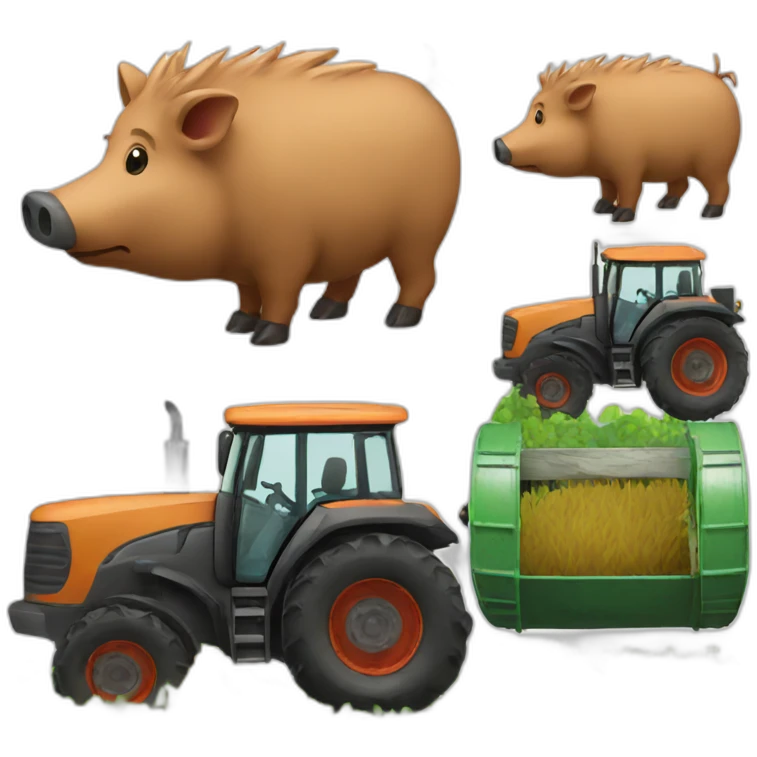 boar in tractor emoji