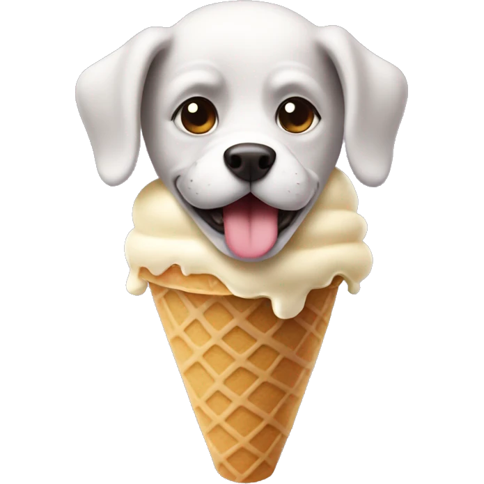 Dog love ice cream  emoji