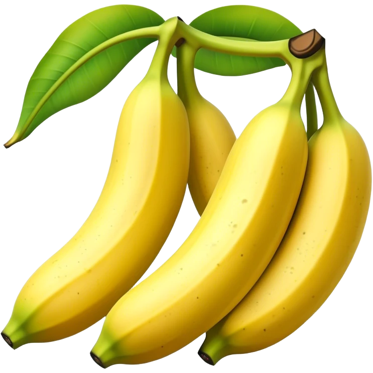 Cinematic Realistic Banana Emoji, Bright and cheerful, with a smooth, yellow peel slightly speckled with spots, revealing a soft, sweet interior. The banana is curved elegantly, standing out against the soft green leaves. Soft glowing outline, capturing the essence of tropical sweetness and energy in a ripe banana. emoji