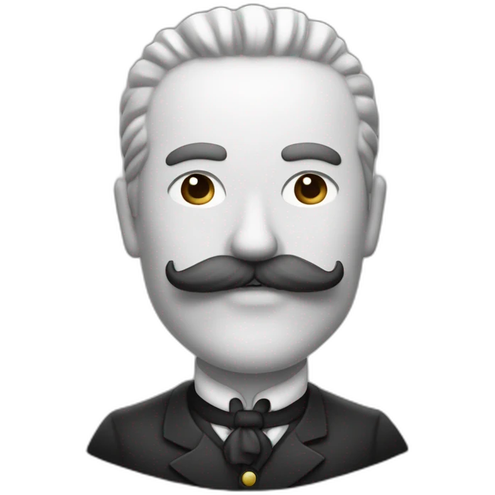 Dictateur avec une moustache carrée petite au dessous de la bouche emoji