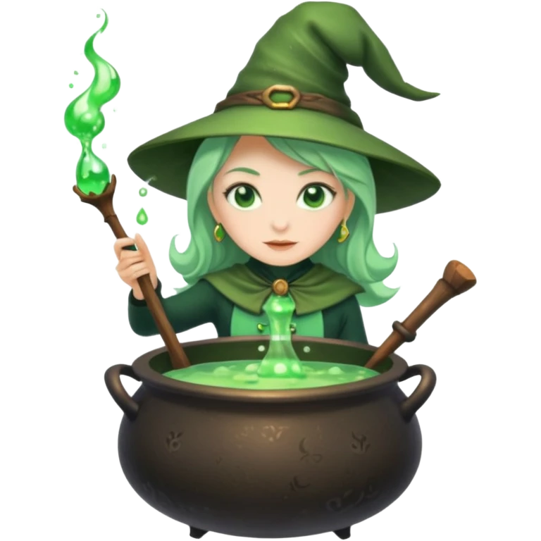 green witch cooking potion emoji