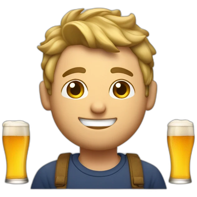 Mike wasouski tomando cerveza emoji