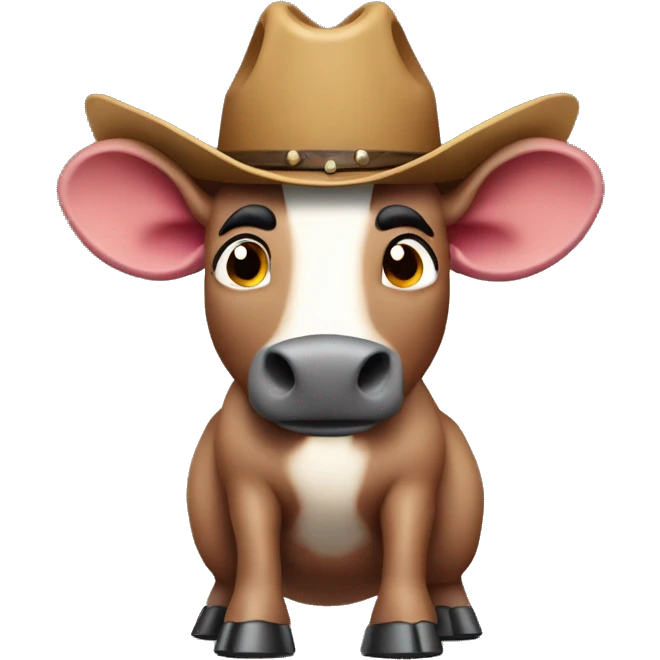Kaboom warthog with cowboy hat  emoji
