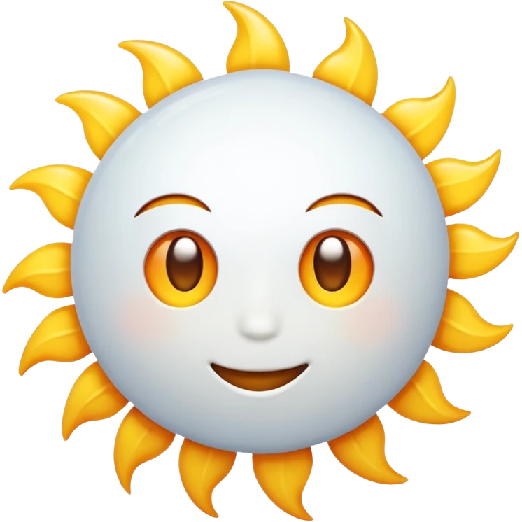 sun without any face. but white colored emoji