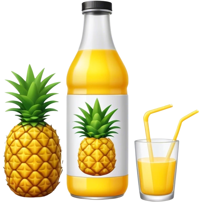Pineapple juice bottle emoji