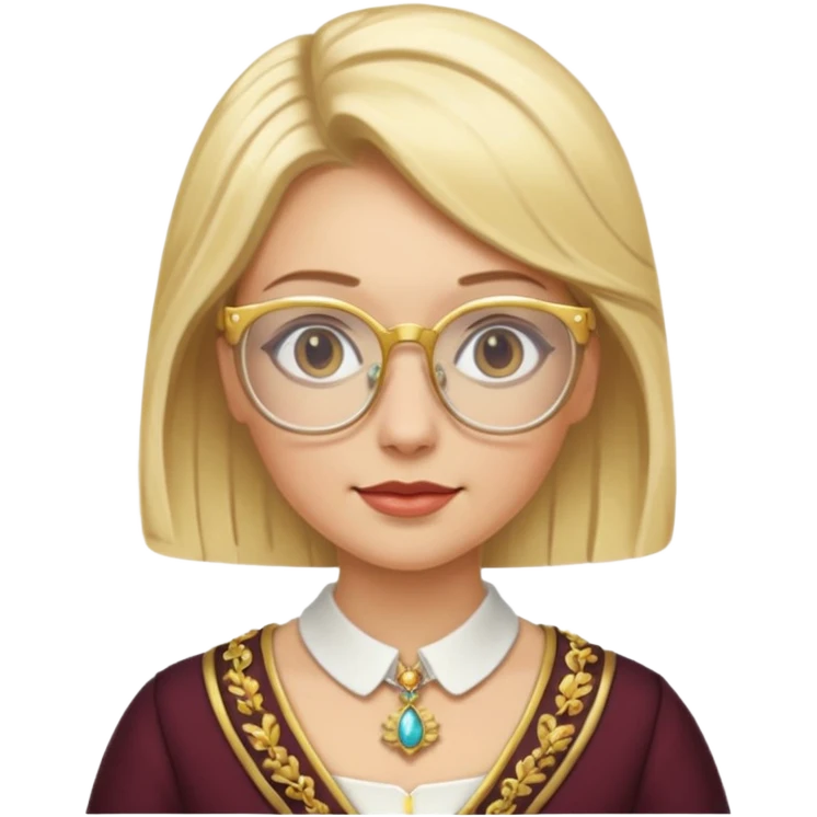 glasses blonde royal  emoji