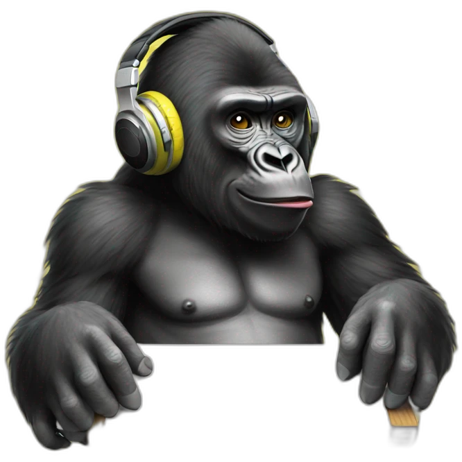 Gorilla dj emoji