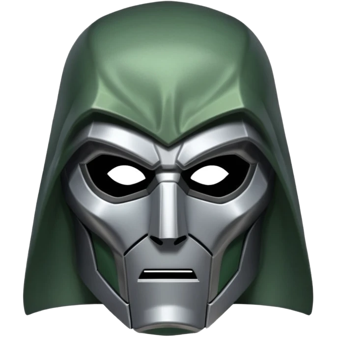 Doctor Doom silver mask emoji