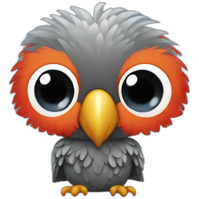 Little parrot in a costume emoji