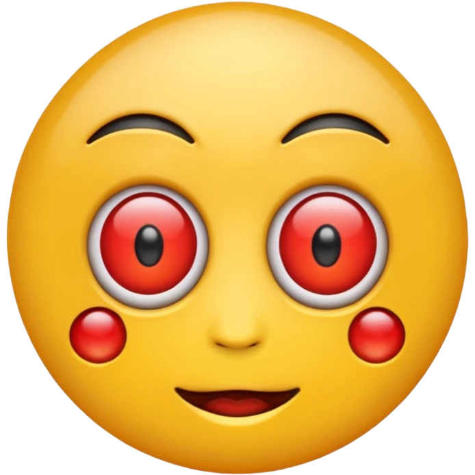Emoji con todo los ojos de rojo emoji