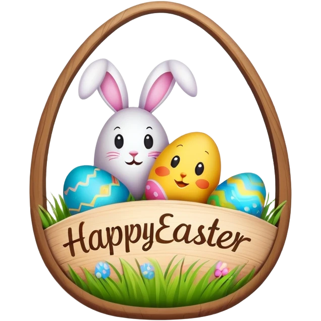 Happy Easter sign emoji