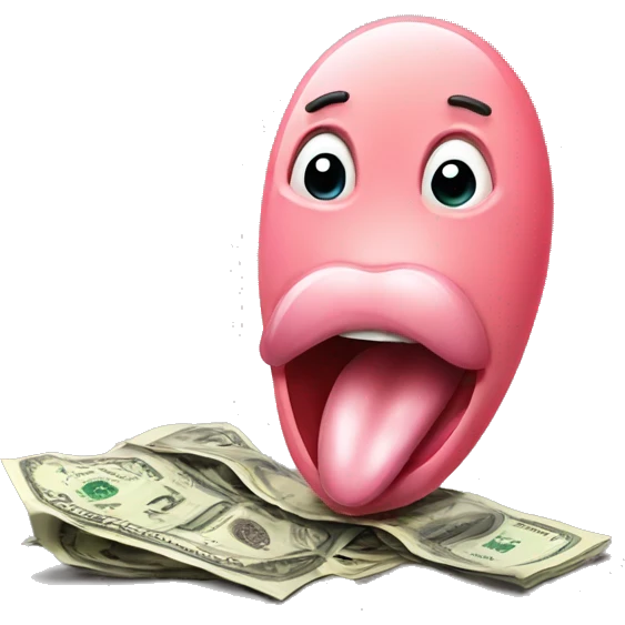 Tongue  with money  emoji