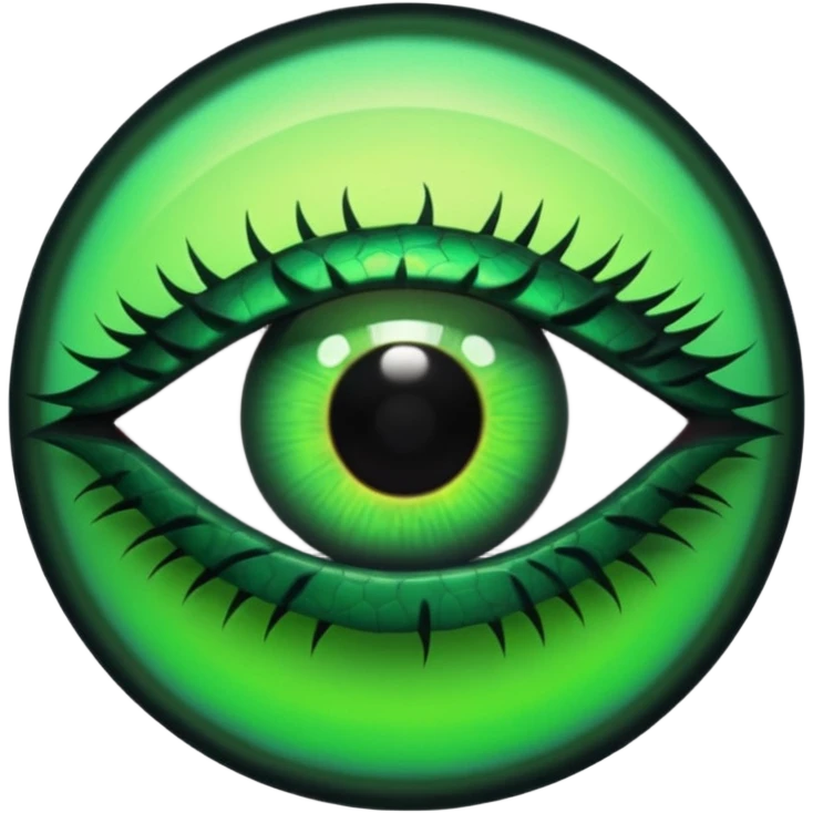 Realistic Cat-Reptile slit pupil eye in a circle  emoji