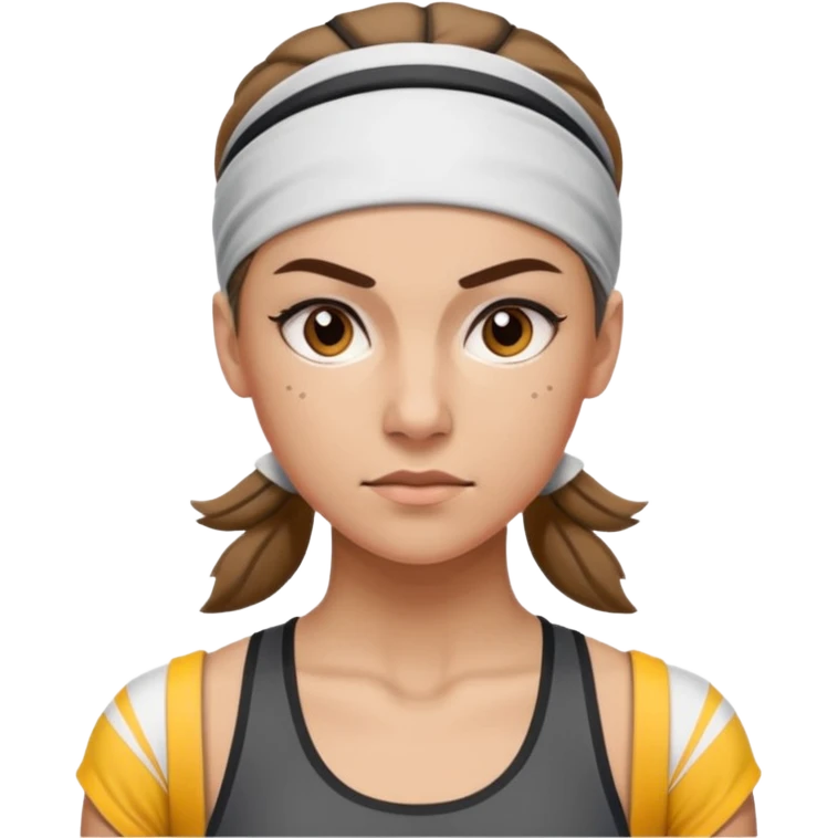 sportive woman with headband

 emoji