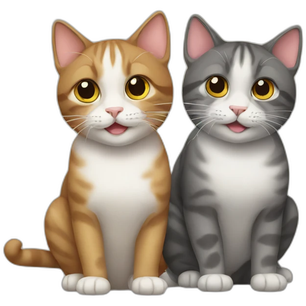 Two cats emoji