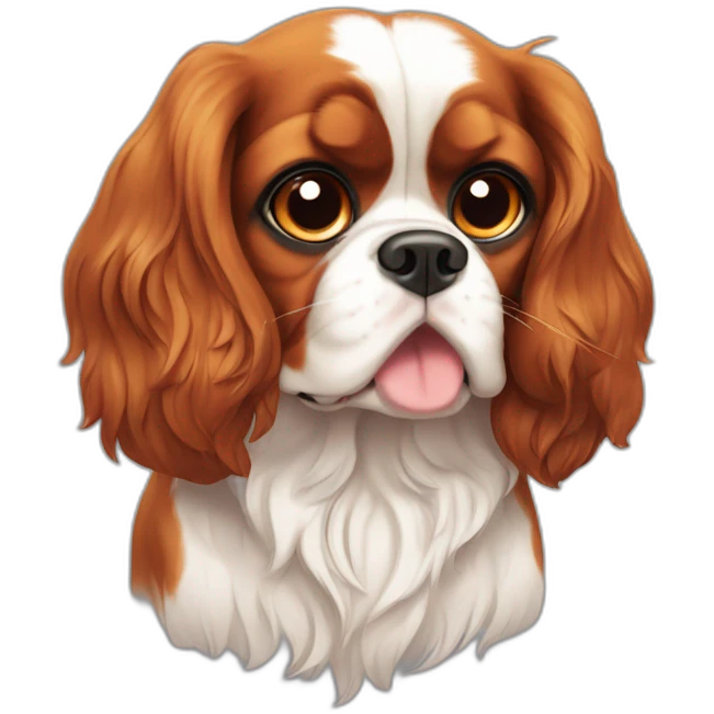 Cavalier King Charles Spaniel ashamed emoji